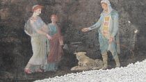 Nuevo fresco descubierto en una salón de Pompeya