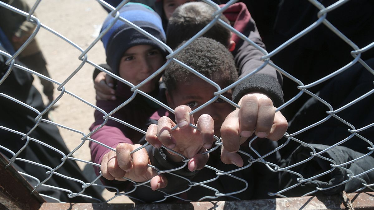 Children at al-Hol displacement camp in Syria, March 8, 2019