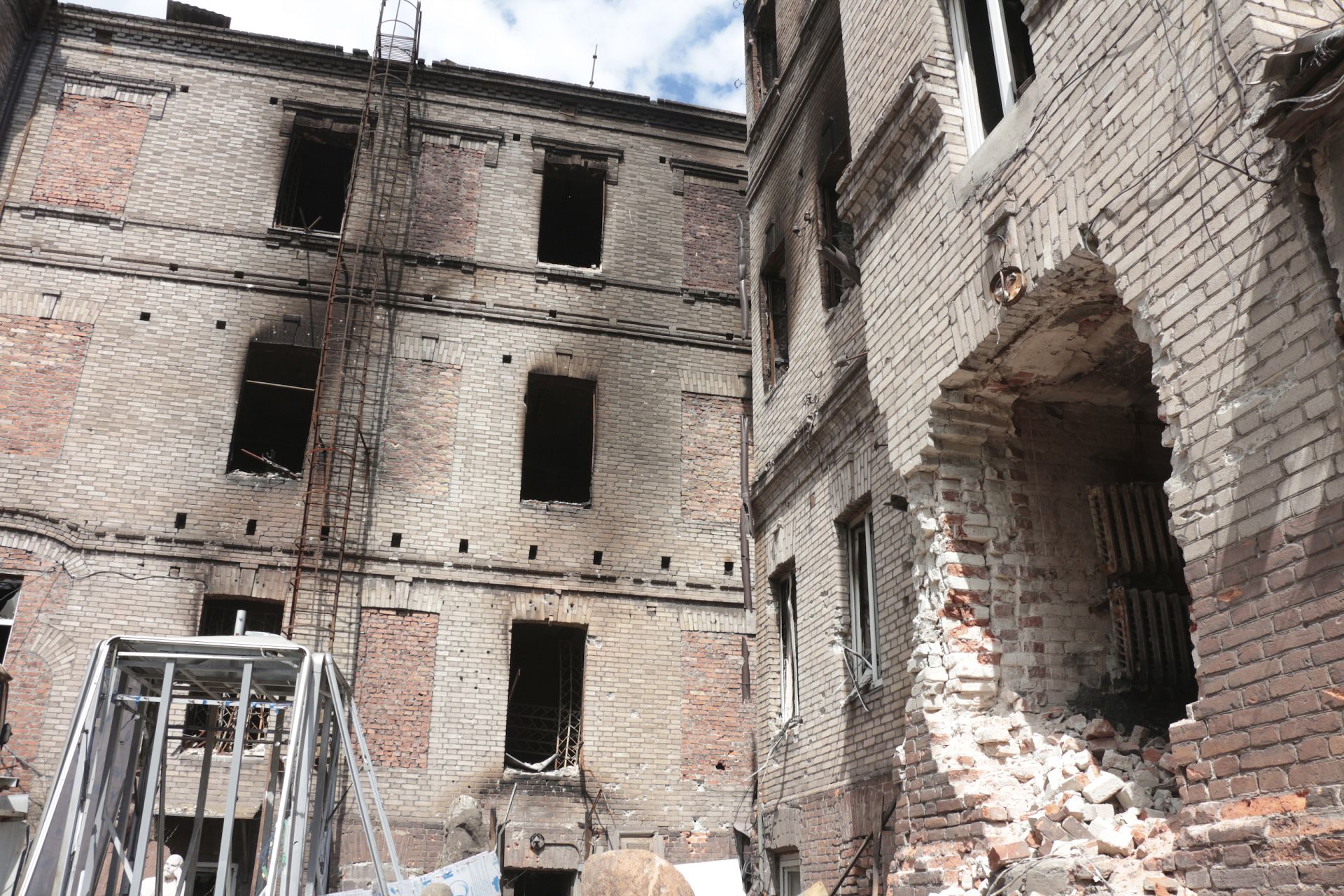Mariupol's Museum of Local Lore destroyed by shelling. Mariupol, eastern Ukraine. April 28, 2022