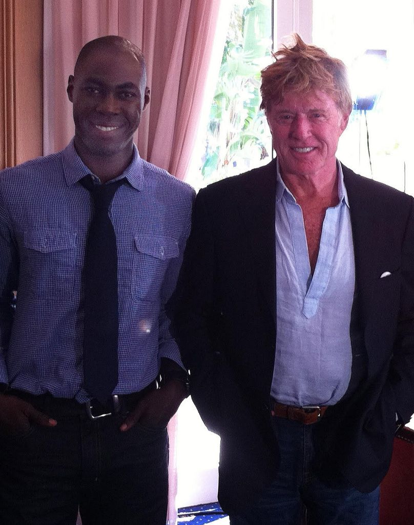 Good things come to those who wait: Euronews Culture editor Tokunbo Salako and Robert Redford in 2010, Cannes France