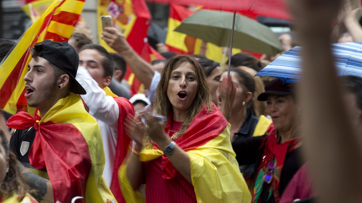 Manifestación por la unidad de España en Barcelona (2017).