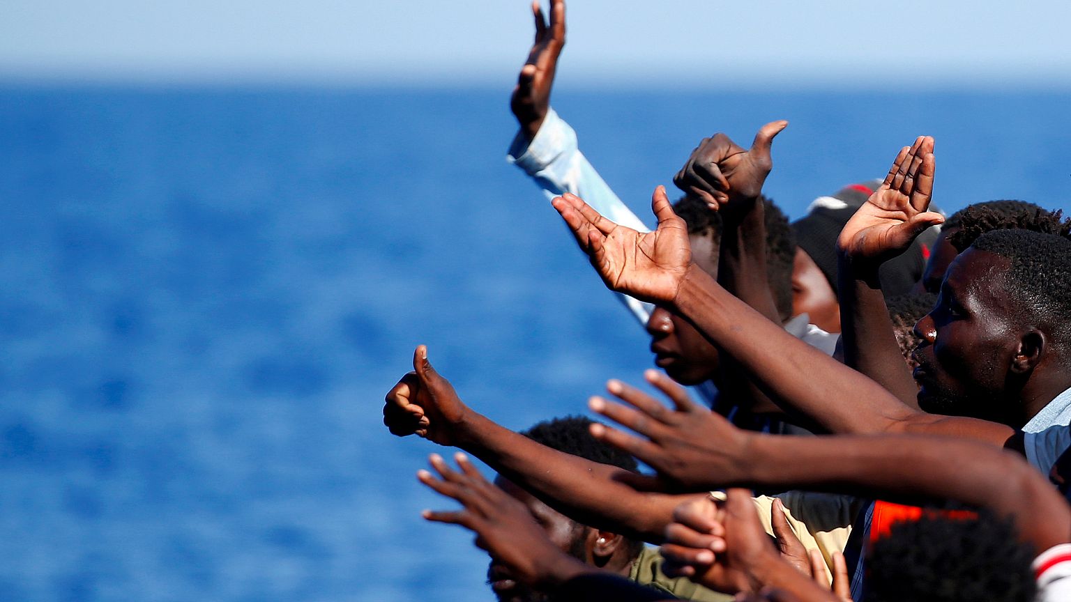 Migranti salvati nel Mediterraneo. 