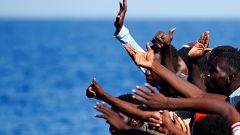 Migranti salvati nel Mediterraneo. 