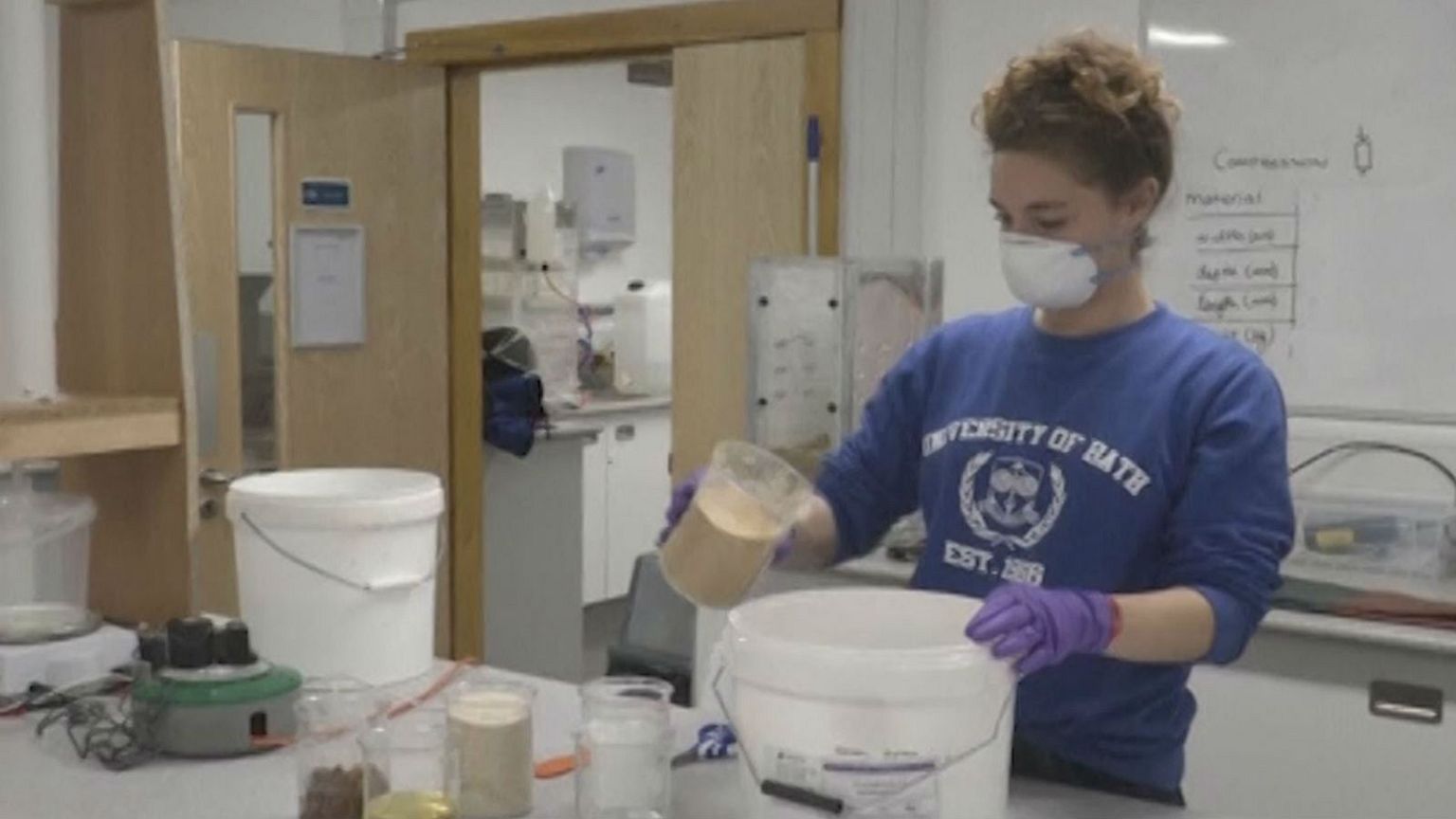 Naomi Deering works on creating fake feacal sludge