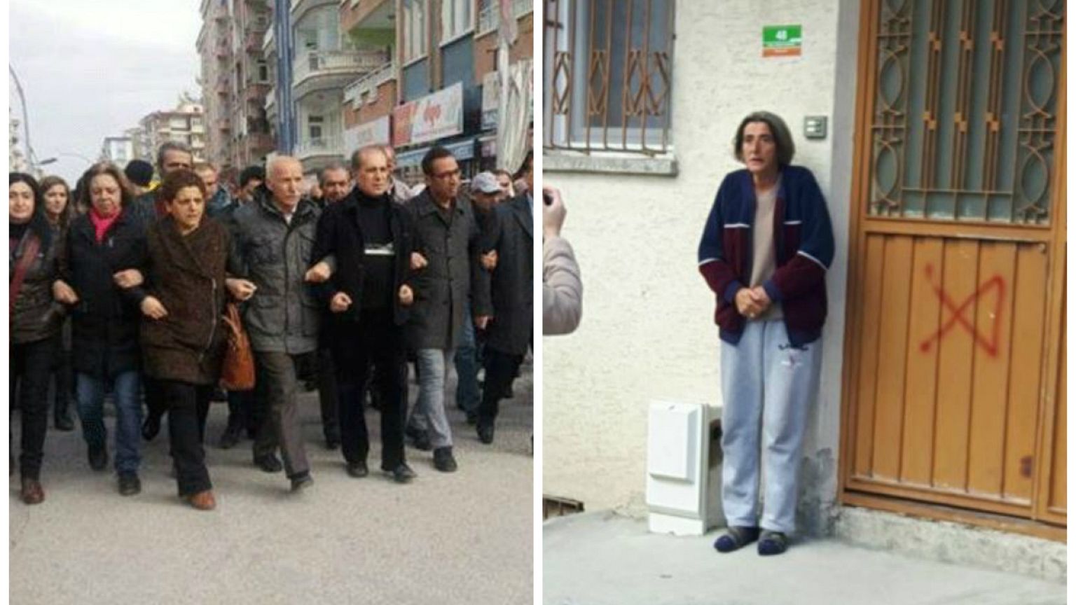 Malatya'da Alevilerin evlerinin işaretlenmesi protesto edildi