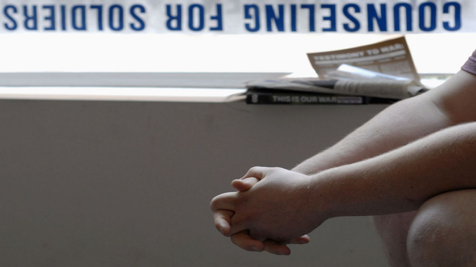A US veteran undergoes counselling for post-traumatic stress disorder