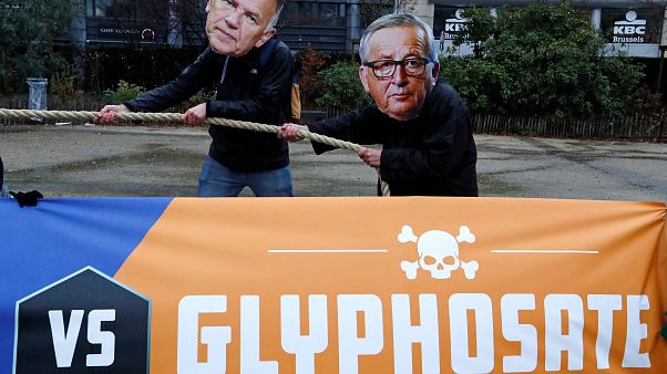 Glyphosate opponents express anger at EU Commissioners in Brussels Glyphosate opponents express anger at EU Commissioners in Brussels