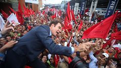 Nasralla durante una manifestación de sus correligionarios