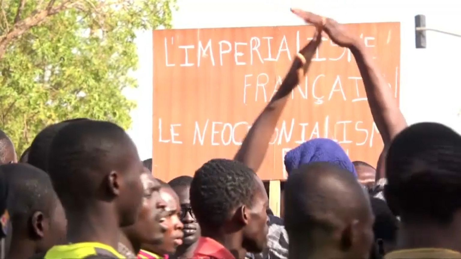 Manif antifrançaise à Ougadougou