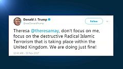 Vidéos racistes : Trump s'en prend à Theresa May
