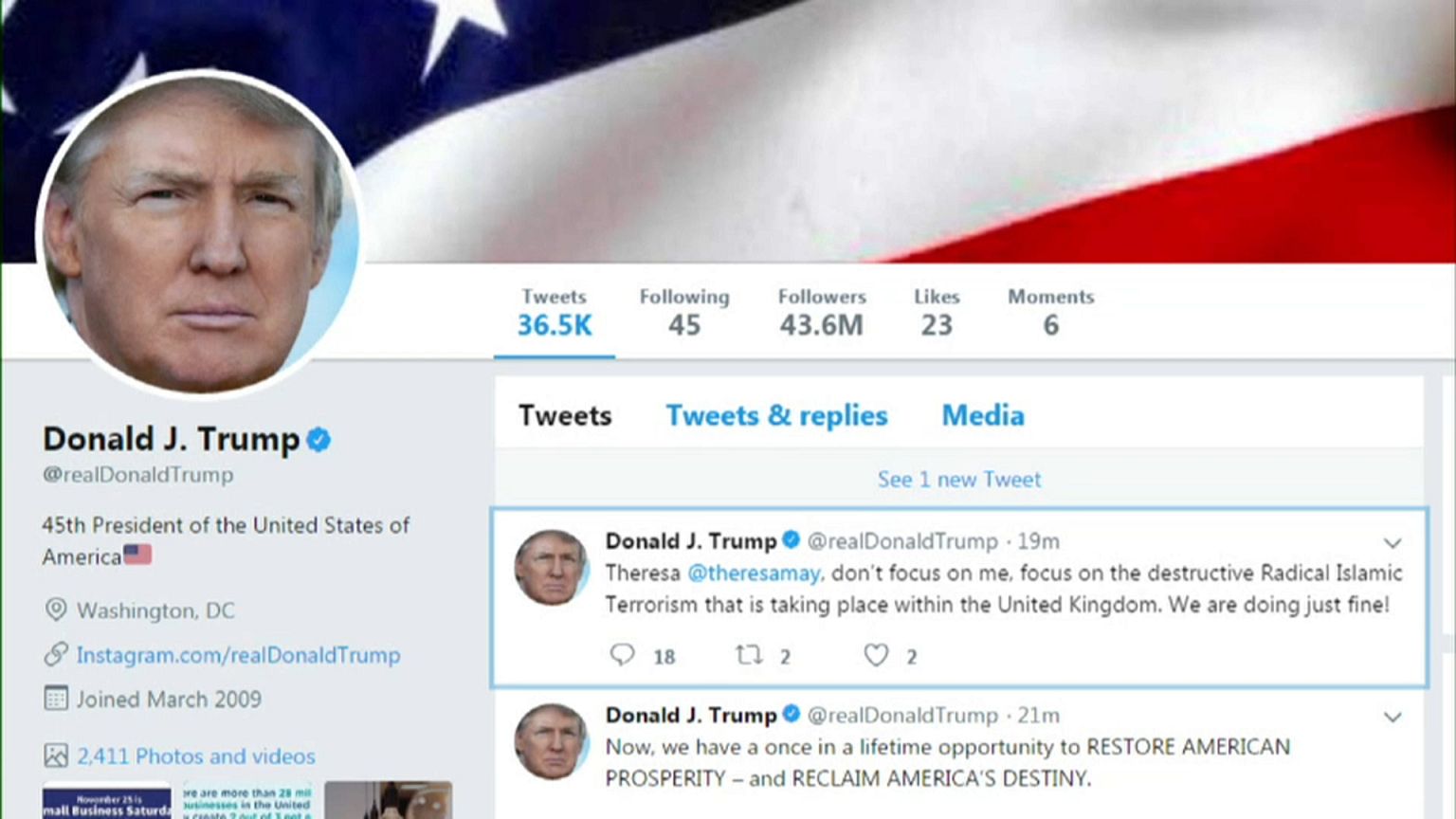 Trump Twitter'da yine skandal oldu