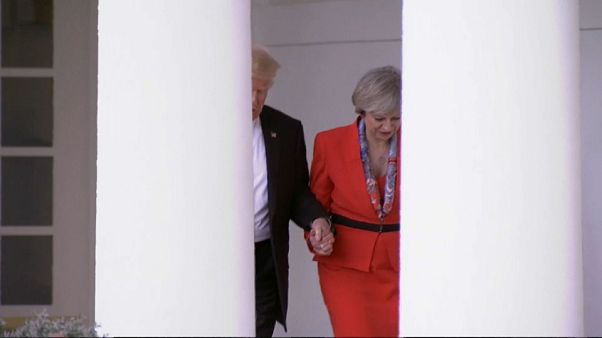 Trump and May earlier this year Trump and May earlier this year