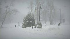 На Венгрию и Польшу опустилось белое покрывало 