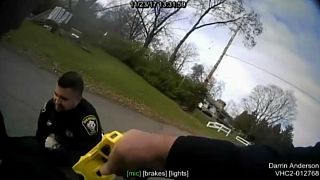 US police officer shoots colleague with stun gun by mistake.