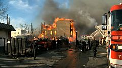 Incendie ravageur au nord de New York