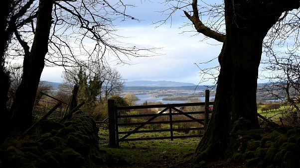 A farm gate marks the border between Ireland and Northern Ireland. A farm gate marks the border between Ireland and Northern Ireland.