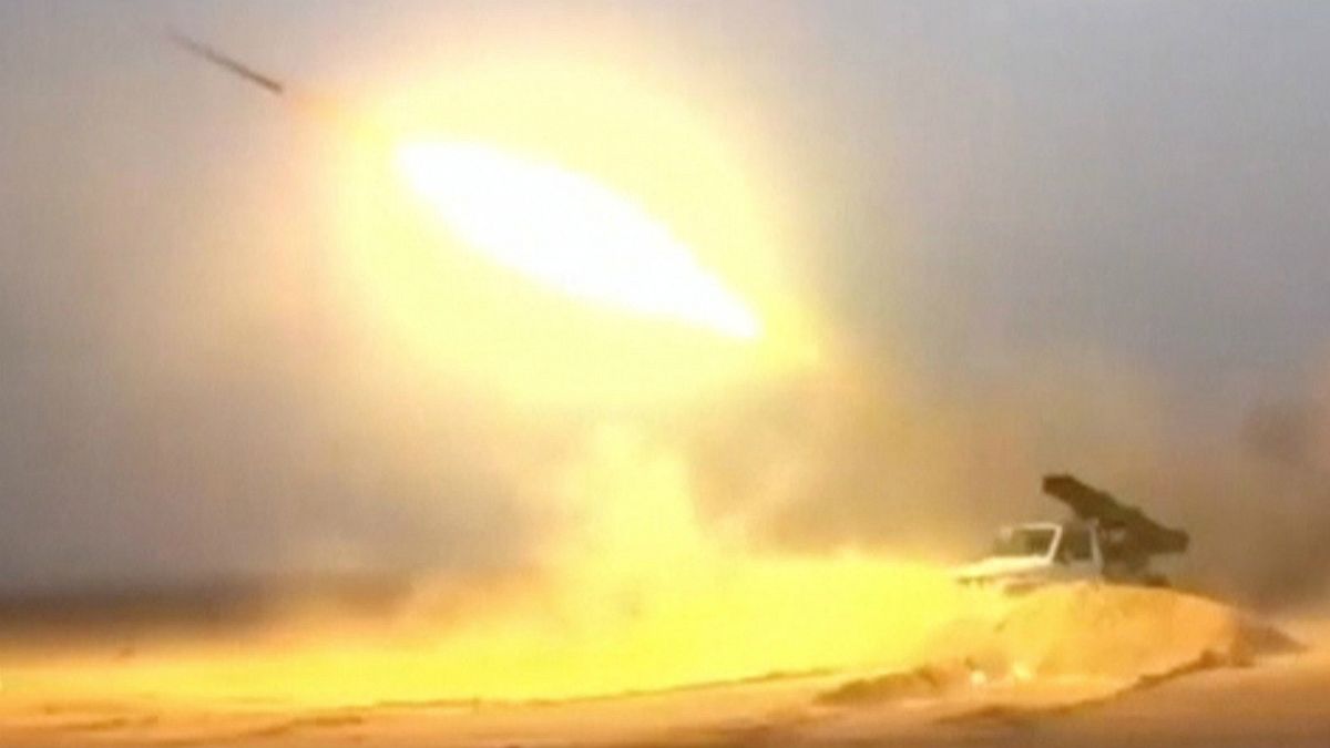 Imagem do disparo de um míssil na Síria