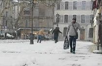 Winterwetter im Süden Europas.