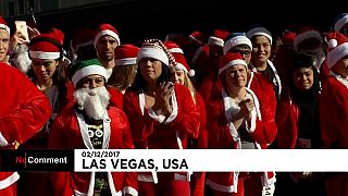 Марафон Санта-Клаусов в Лас-Вегасе