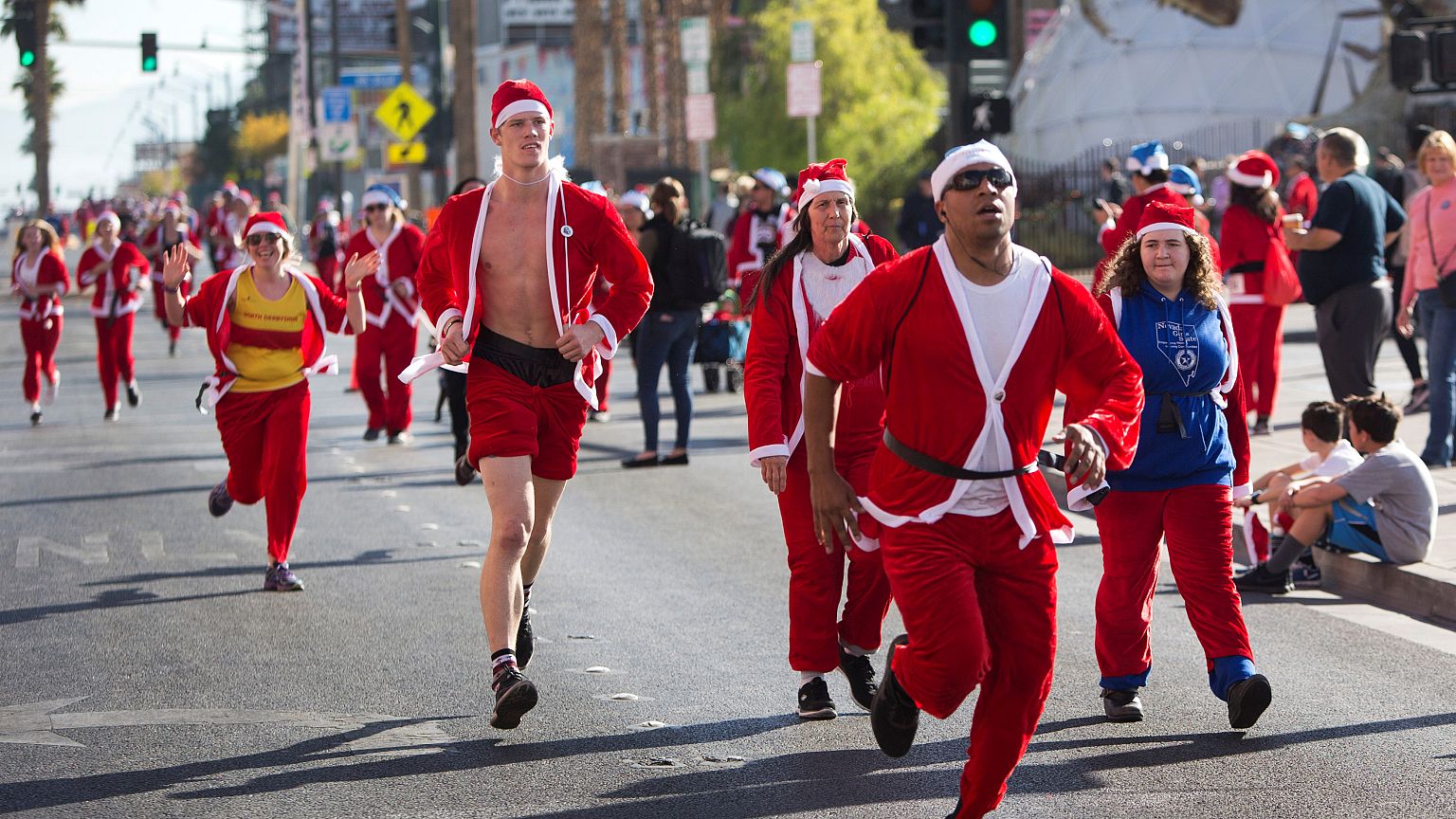Santa run in Las Vegas