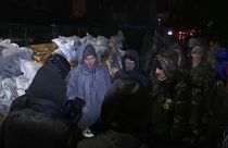 Eltorlaszolták egy ukrán tévé bejáratát