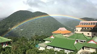 Record-breaking nine hour rainbow spotted in Taiwan