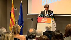 Puigdemont da un mitin en Bruselas