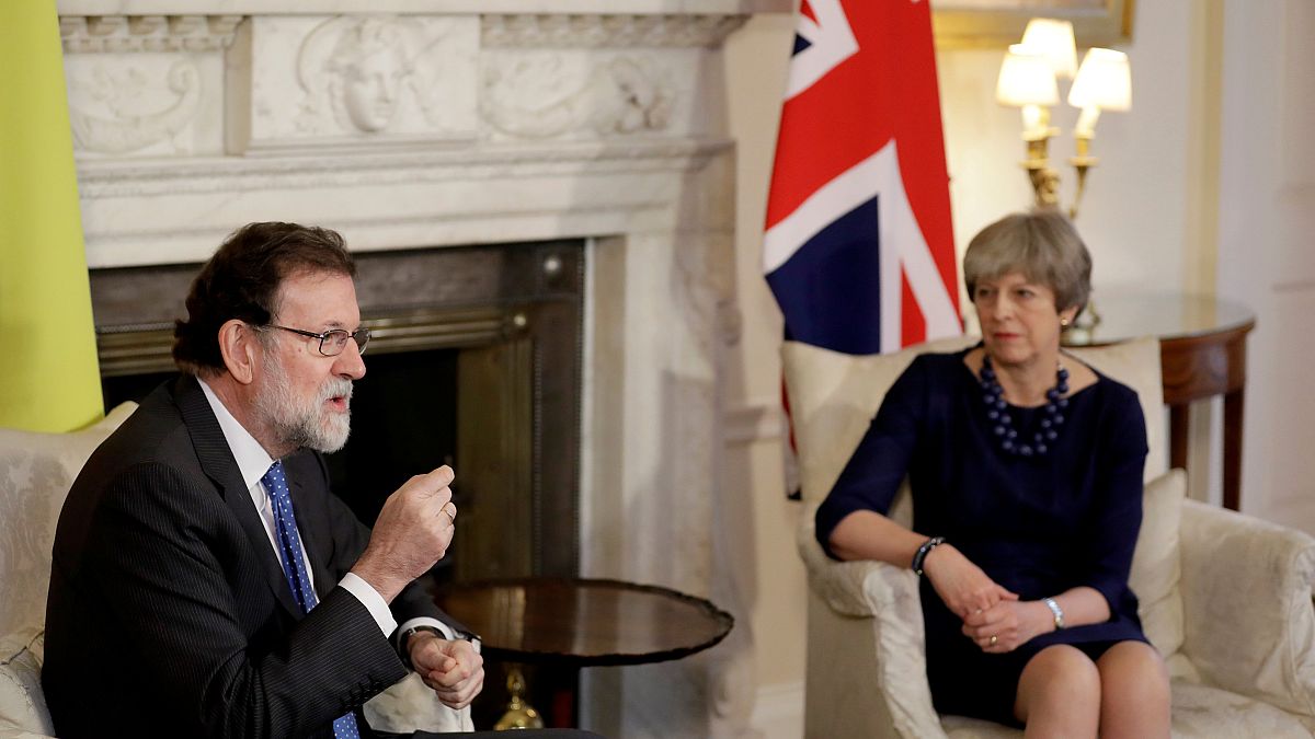 Theresa May et Mariano Rajoy à Londres ce mardi.