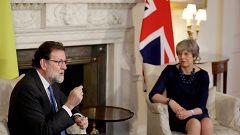 Theresa May et Mariano Rajoy à Londres ce mardi.