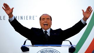 (FILE): Silvio Berlusconi speaks at a rally in Catania, Italy