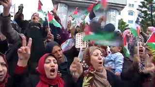Palesztin tüntetések Trump döntése ellen