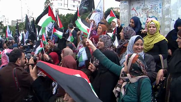 Trump Gazze'de protesto edildi Trump Gazze'de protesto edildi