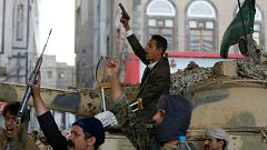تظاهرات شورشیان حوثی یمن پس از کشته شدن علی عبدالله صالح< عکس از رویترز 