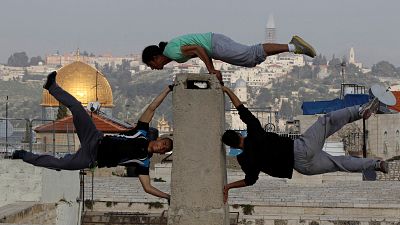 Junge Palästinenser in Jerusalem