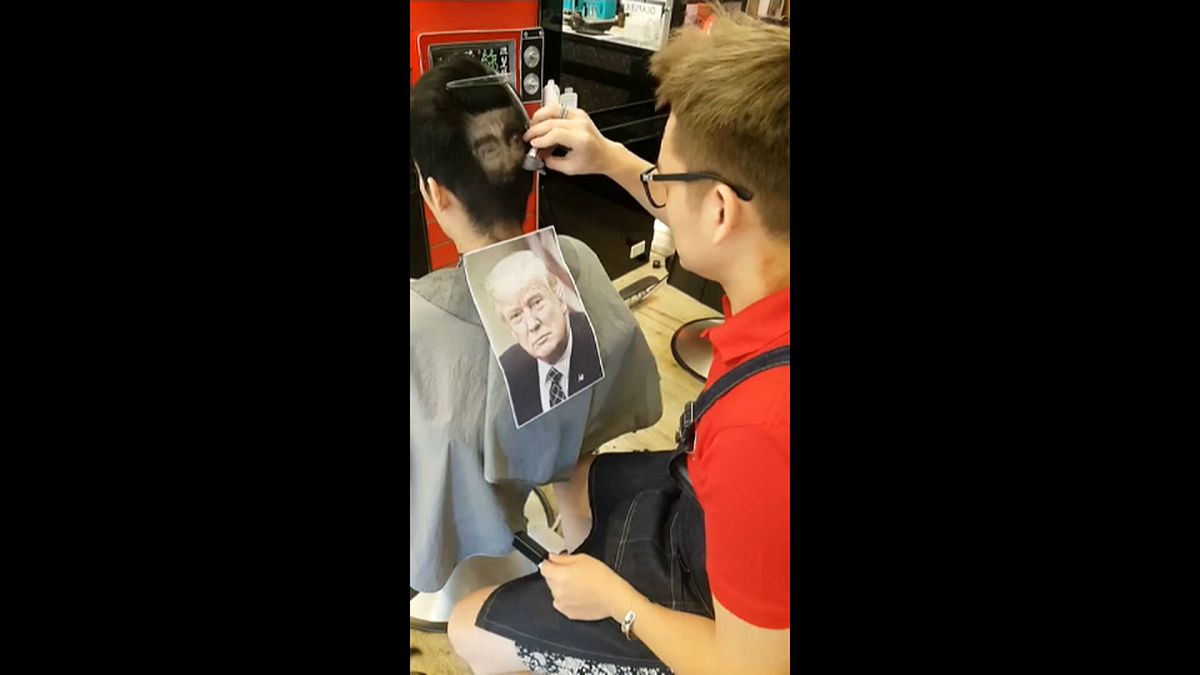 Taiwanese hairstylist scalps Donald Trump unto customer's scalp