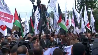 Διαδηλώσεις κατά του Ντόναλντ Τραμπ στη Λωρίδα της Γάζας