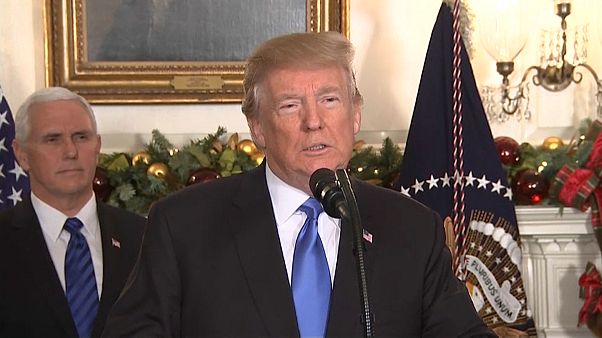 Trump Kudüs'ü İsrail'in başkenti olarak tanıdığını açıkladı Trump Kudüs'ü İsrail'in başkenti olarak tanıdığını açıkladı