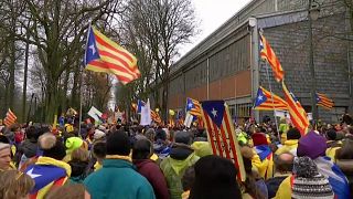Catalães independentistas manifestam-se em Bruxelas