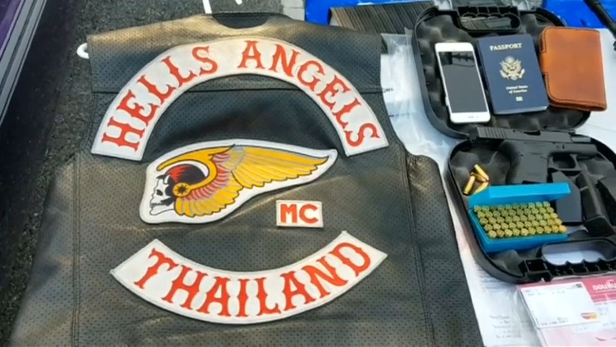 Hells Angels detidos pela polícia tailandesa