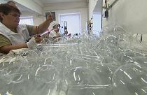 Noel için hazırlanan geleneksel cam balonlar