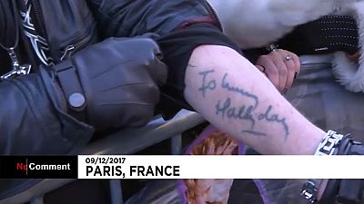 Obsèques nationales à Paris pour le rocker français Johnny Hallyday
