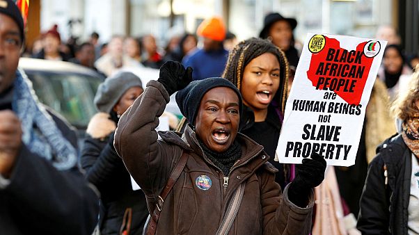 Anti-slavery march calls on Libya to end "crime against African humanity" Anti-slavery march calls on Libya to end "crime against African humanity"