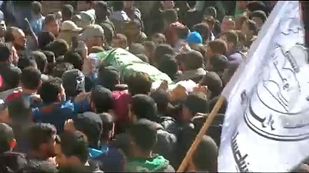 Eltemették egy izraeli légicsapás áldozatait Eltemették egy izraeli légicsapás áldozatait