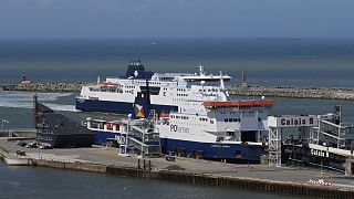Dover-bound ferry runs aground in Calais due to bad weather