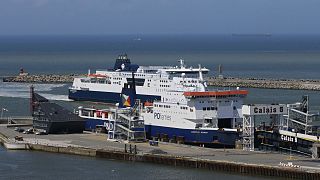 Dover-bound ferry runs aground in Calais due to bad weather 