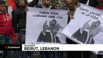 Ливан: акция протеста у посольства США