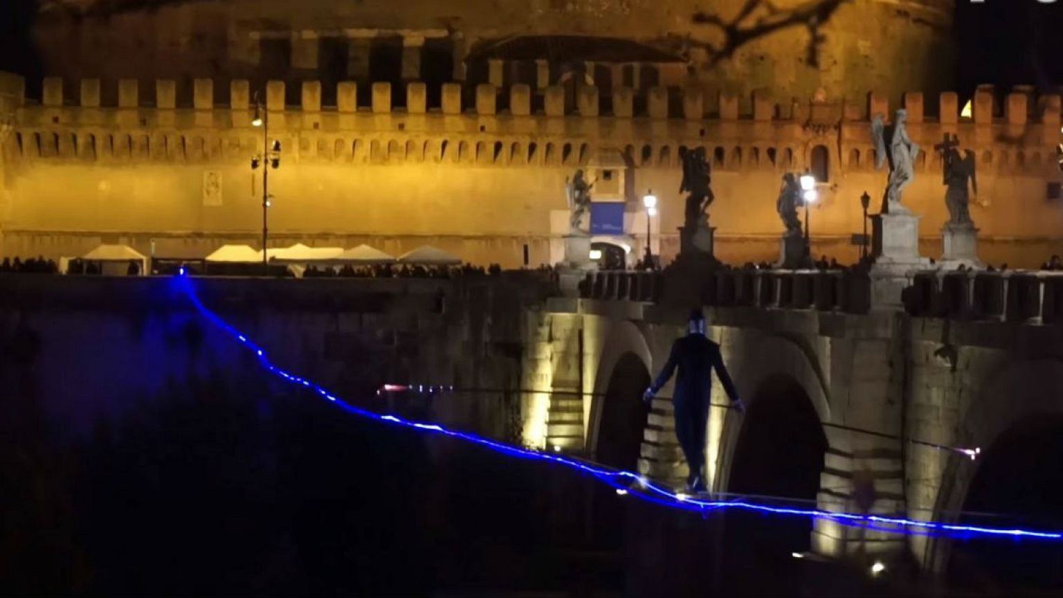 Ρώμη: Ακροβασίες πάνω από τον Τίβερη