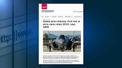 Sube la venta de armas por primera vez en seis años