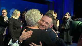 Jamie Bell and Julie Walters celebrate working together again