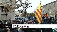 Independentistas protestan por la devolución de las obras de Sijena a Aragón